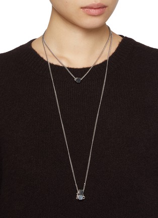 LEMAIRE | Abacus Bolo Tie Silver Plated Brass Necklace