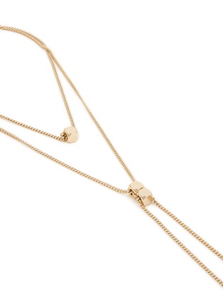 Detail View - Click To Enlarge - LEMAIRE - Abacus Bolo Tie Brass Necklace