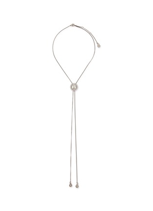 Main View - Click To Enlarge - LEMAIRE - Rattle Bolo Tie Silver Plated Brass Necklace