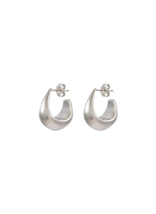 Main View - Click To Enlarge - LEMAIRE - Rhodium Silver Curved Single Mini Drop Earring