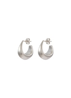 LEMAIRE | Rhodium Silver Curved Single Mini Drop Earring