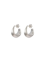 LEMAIRE | Rhodium Silver Curved Single Mini Drop Earring
