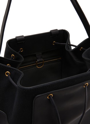 Detail View - Click To Enlarge - THE ROW - Spring Leather Canvas Backpack