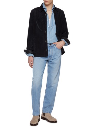 Figure View - Click To Enlarge - EQUIL - Perforated Suede Shirt Jacket