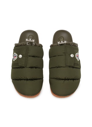 Detail View - Click To Enlarge - MONCLER - Mon Pocket Padded Leather Mules