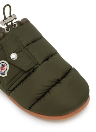 Detail View - Click To Enlarge - MONCLER - Mon Pocket Padded Leather Mules