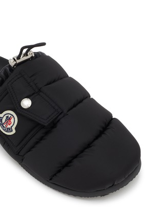 Detail View - Click To Enlarge - MONCLER - Mon Pocket Padded Leather Mules