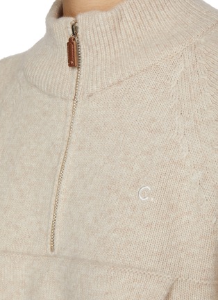  - CLOVE - Half Zip Cotton Cashmere Blend Anorak Sweater