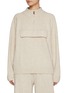 CLOVE Half Zip Cotton Cashmere Blend Anorak Sweater