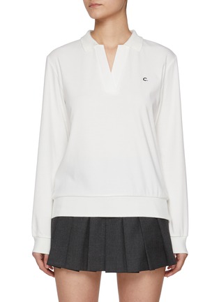 Main View - Click To Enlarge - CLOVE - Logo Collar T-shirt