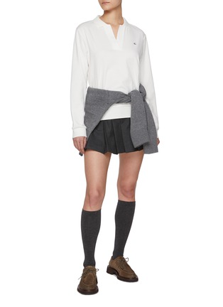 Figure View - Click To Enlarge - CLOVE - Logo Collar T-shirt