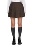 CLOVE Pleated Cotton Blend Mini Skirt