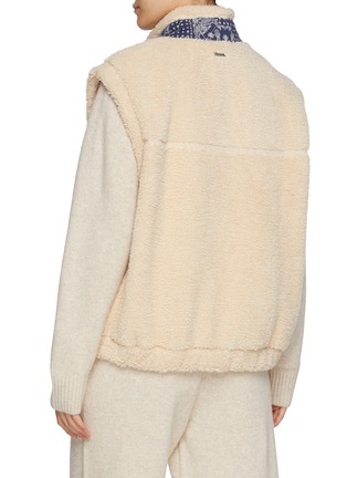 Back View - Click To Enlarge - CLOVE - Stand Collar Paisley Insert Fleece Vest