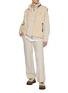 Figure View - Click To Enlarge - CLOVE - Stand Collar Paisley Insert Fleece Vest