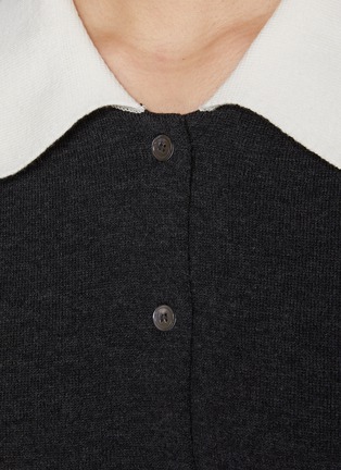  - CLOVE - Collared Wool Cotton Knit Cardigan