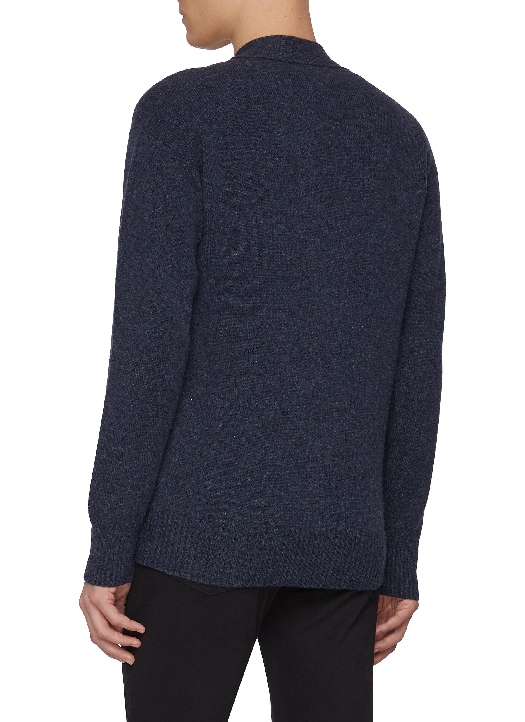 Button Virgin Wool Cardigan - Thumbnail 3