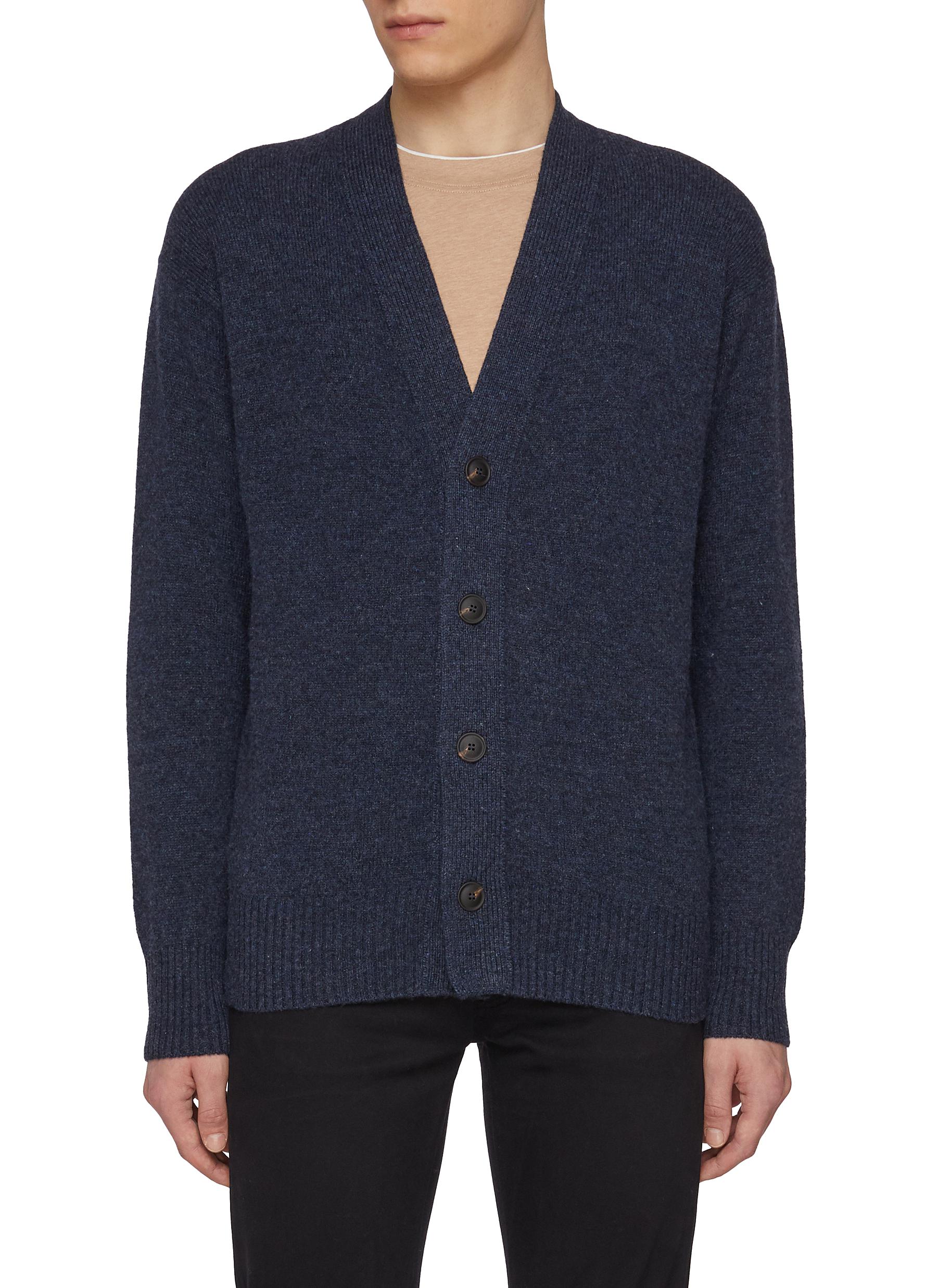 Button Virgin Wool Cardigan