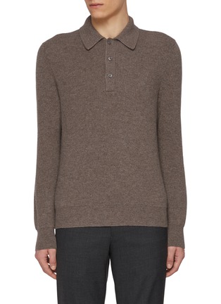 Main View - Click To Enlarge - EQUIL - Knitted Cashmere Polo Shirt