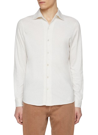 Main View - Click To Enlarge - EQUIL - Cotton Cashmere Pique Shirt