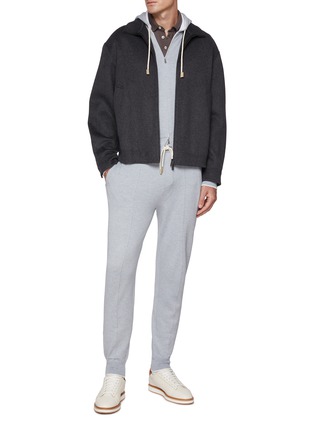 Figure View - Click To Enlarge - EQUIL - Zip Up Hoodie & Joggers Cotton Cashmere Set