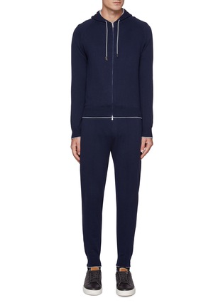 Main View - Click To Enlarge - EQUIL - Zip Up Hoodie & Joggers Cotton Cashmere Set