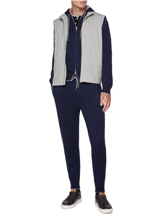 Figure View - Click To Enlarge - EQUIL - Zip Up Hoodie & Joggers Cotton Cashmere Set