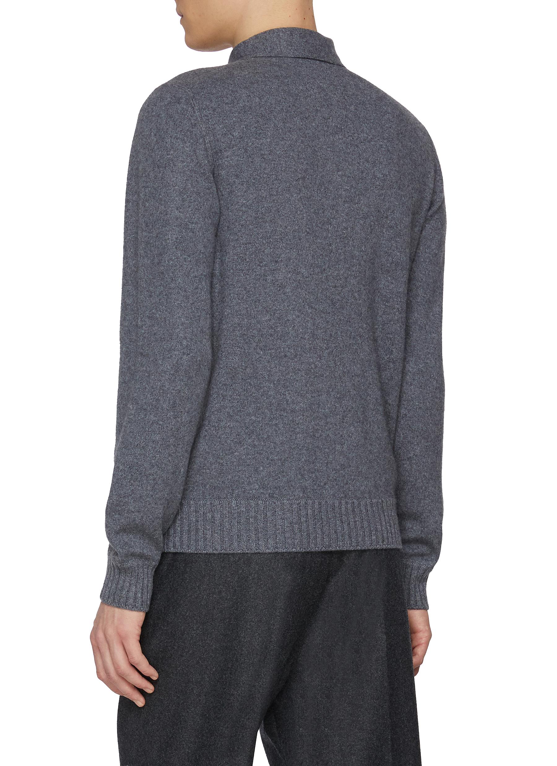 Half Zip Cashmere Sweater - Thumbnail 3