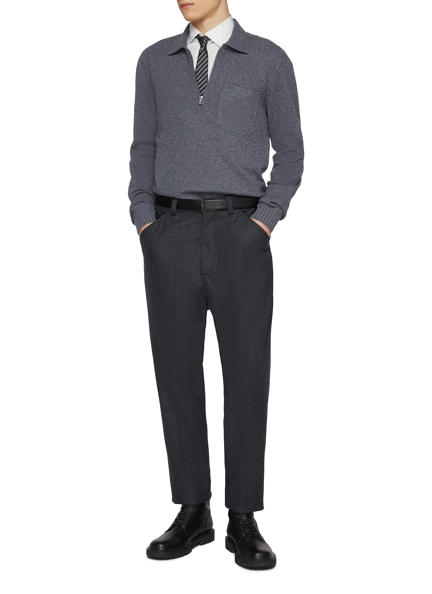 Half Zip Cashmere Sweater - Thumbnail 2