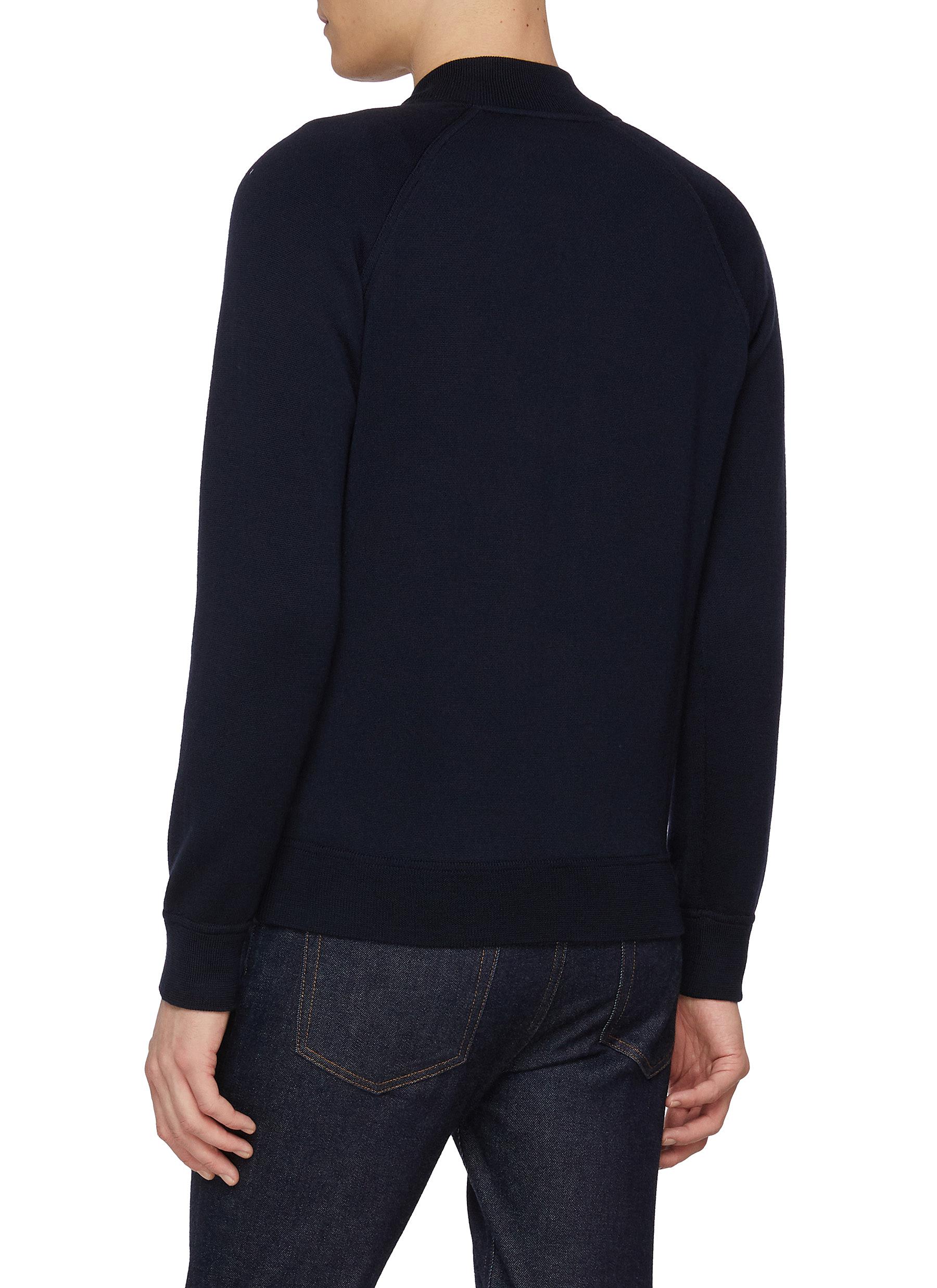 Zip Up Virgin Wool Cardigan - Thumbnail 3