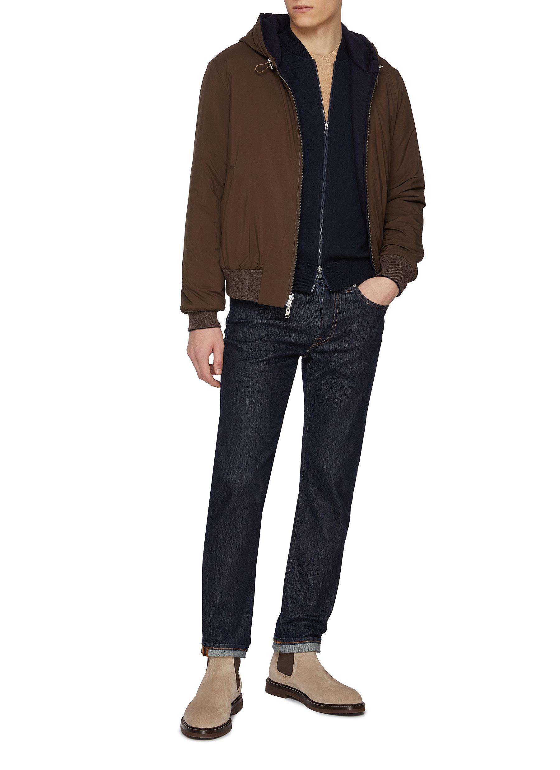 Zip Up Virgin Wool Cardigan - Thumbnail 2
