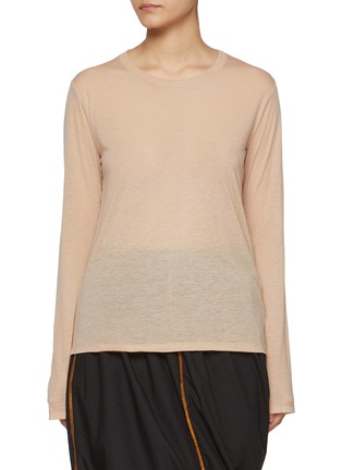 Main View - Click To Enlarge - BASERANGE - Semi Sheer Long Sleeve T-shirt