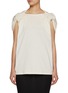 Main View - Click To Enlarge - BASERANGE - Rodo Shoulder Lace Band Cotton T-Shirt