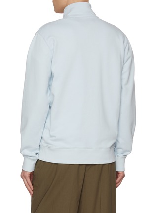 Back View - Click To Enlarge - MAISON KITSUNÉ - Fox Head Patch Zip Up Cotton Sweatshirt