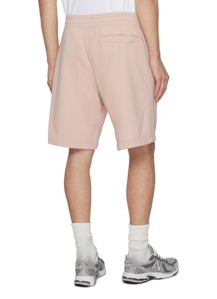 Back View - Click To Enlarge - MAISON KITSUNÉ - Bold Fox Head Patch Cotton Jogger Shorts