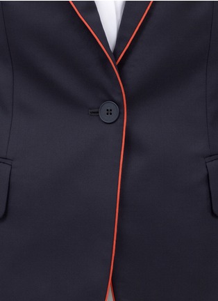 Detail View - Click To Enlarge - STELLA MCCARTNEY - Contrast-pipping wool blazer