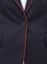 Detail View - Click To Enlarge - STELLA MCCARTNEY - Contrast-pipping wool blazer