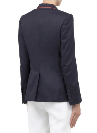 Back View - Click To Enlarge - STELLA MCCARTNEY - Contrast-pipping wool blazer