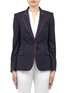 Main View - Click To Enlarge - STELLA MCCARTNEY - Contrast-pipping wool blazer