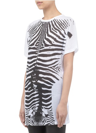 Front View - Click To Enlarge - STELLA MCCARTNEY - Zebra-print cotton-jersey tunic