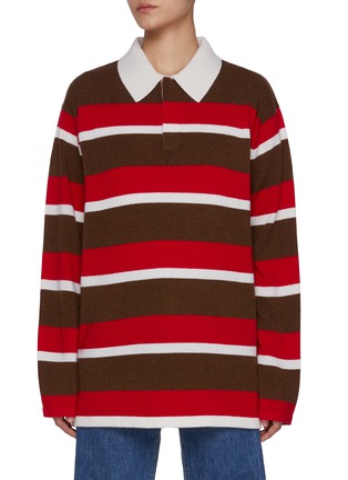 Main View - Click To Enlarge - GUEST IN RESIDENCE - Striped Cashmere Rugby Shirt