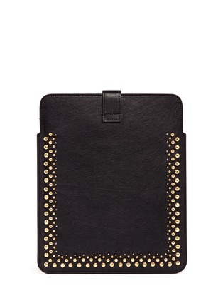 Figure View - Click To Enlarge - ALEXANDER MCQUEEN - Skull studs leather iPad case