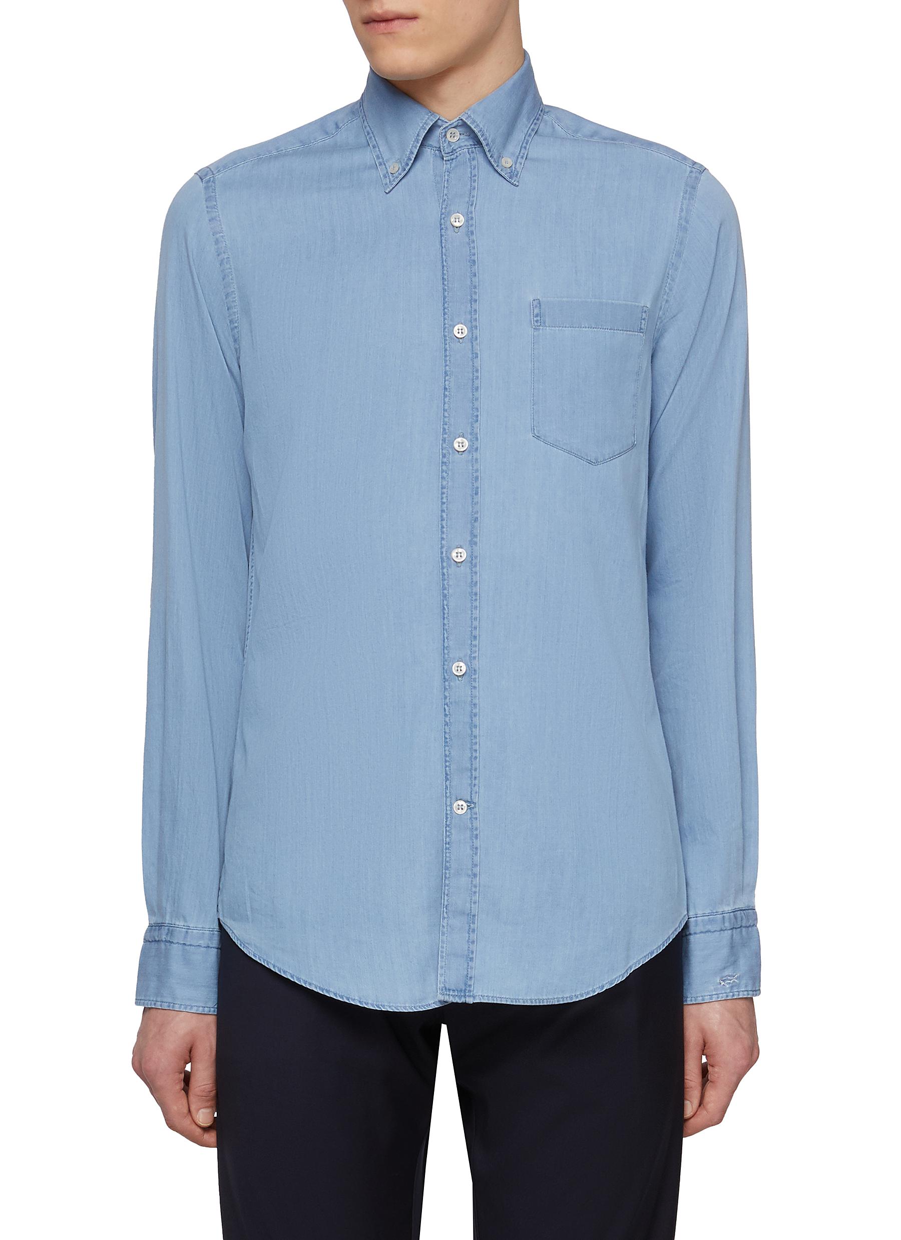 Buttoned Down Pocket Extra Soft Denim Shirt
