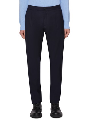 Main View - Click To Enlarge - PAUL & SHARK - Loro Piana Zelander Dream Elasticated Back Virgin Wool Pants