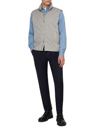 Figure View - Click To Enlarge - PAUL & SHARK - Loro Piana Zelander Dream Elasticated Back Virgin Wool Pants