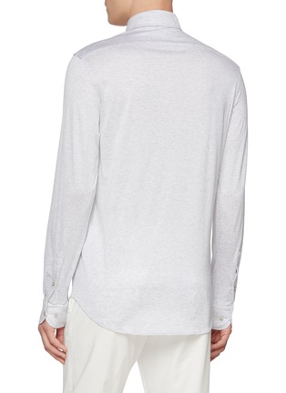 Back View - Click To Enlarge - PAUL & SHARK - Spread Collar Extrasoft Cotton Shirt