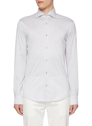 Main View - Click To Enlarge - PAUL & SHARK - Spread Collar Extrasoft Cotton Shirt