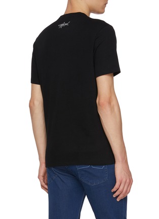 Back View - Click To Enlarge - PAUL & SHARK - x Bixio Braghieri Shark Print T-shirt