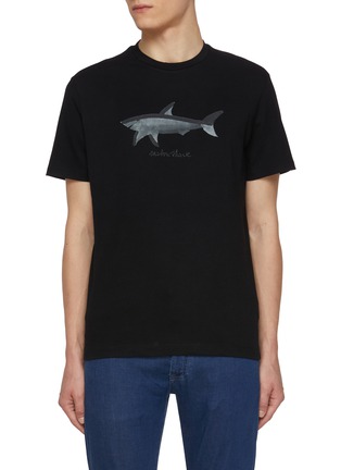 Main View - Click To Enlarge - PAUL & SHARK - x Bixio Braghieri Shark Print T-shirt