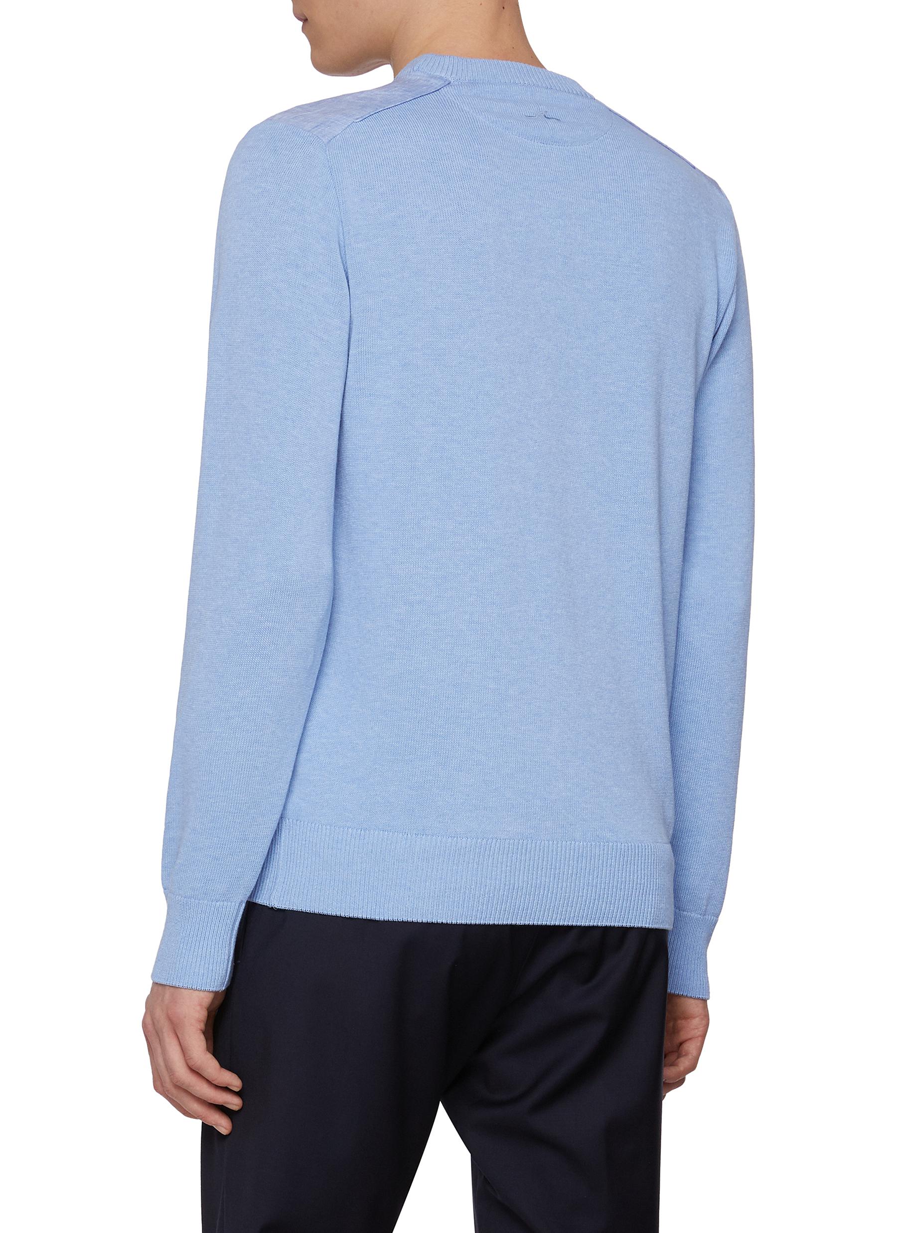 Cool Touch Linen Shoulder Patch Sweater - Thumbnail 3