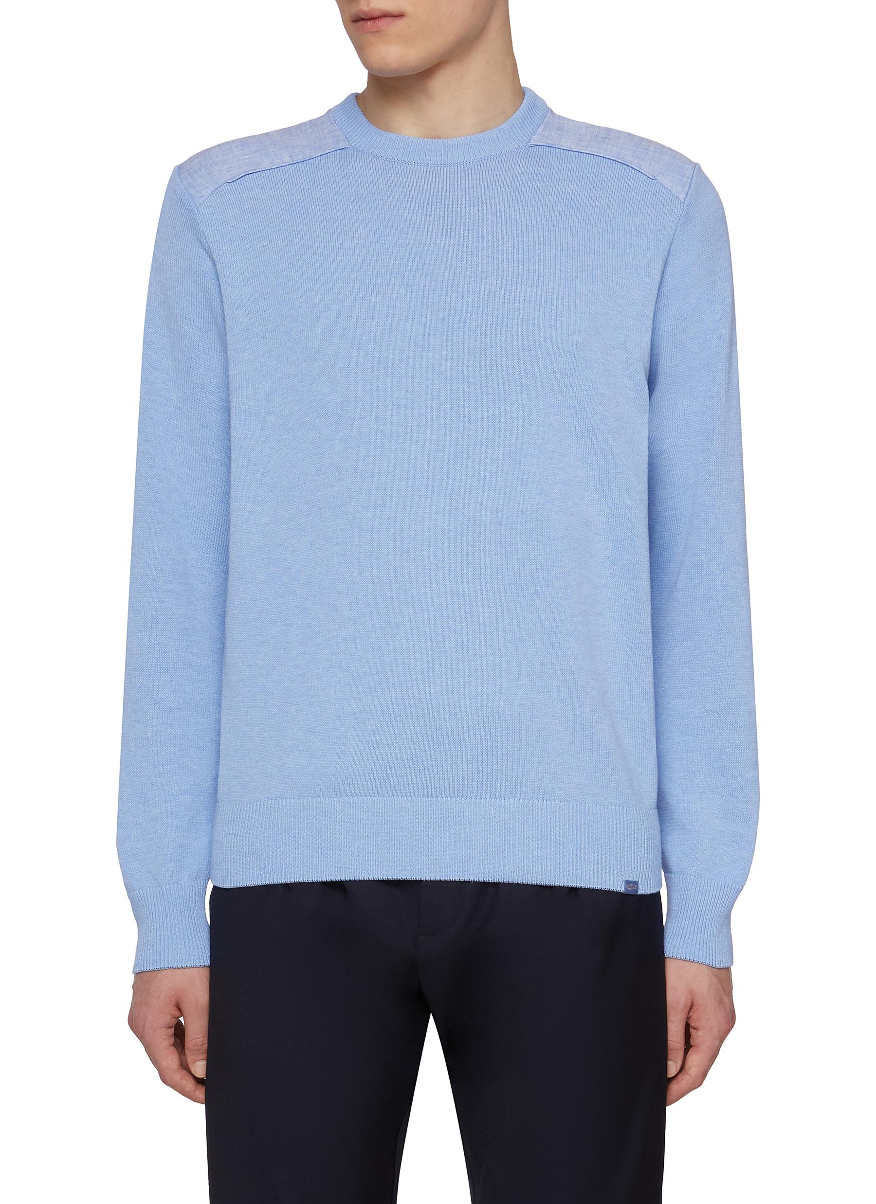 Cool Touch Linen Shoulder Patch Sweater